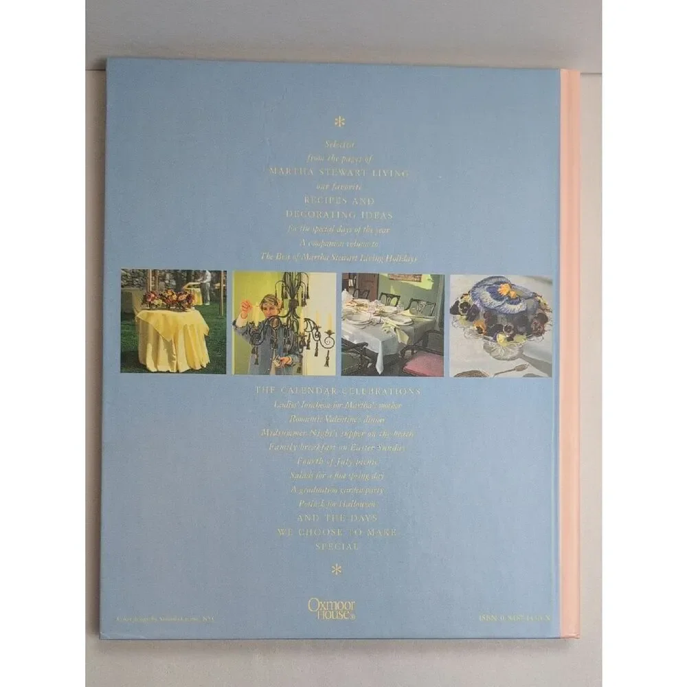 Martha Stewart Special Occasions Hardcover Book Menus Recipes Ideas